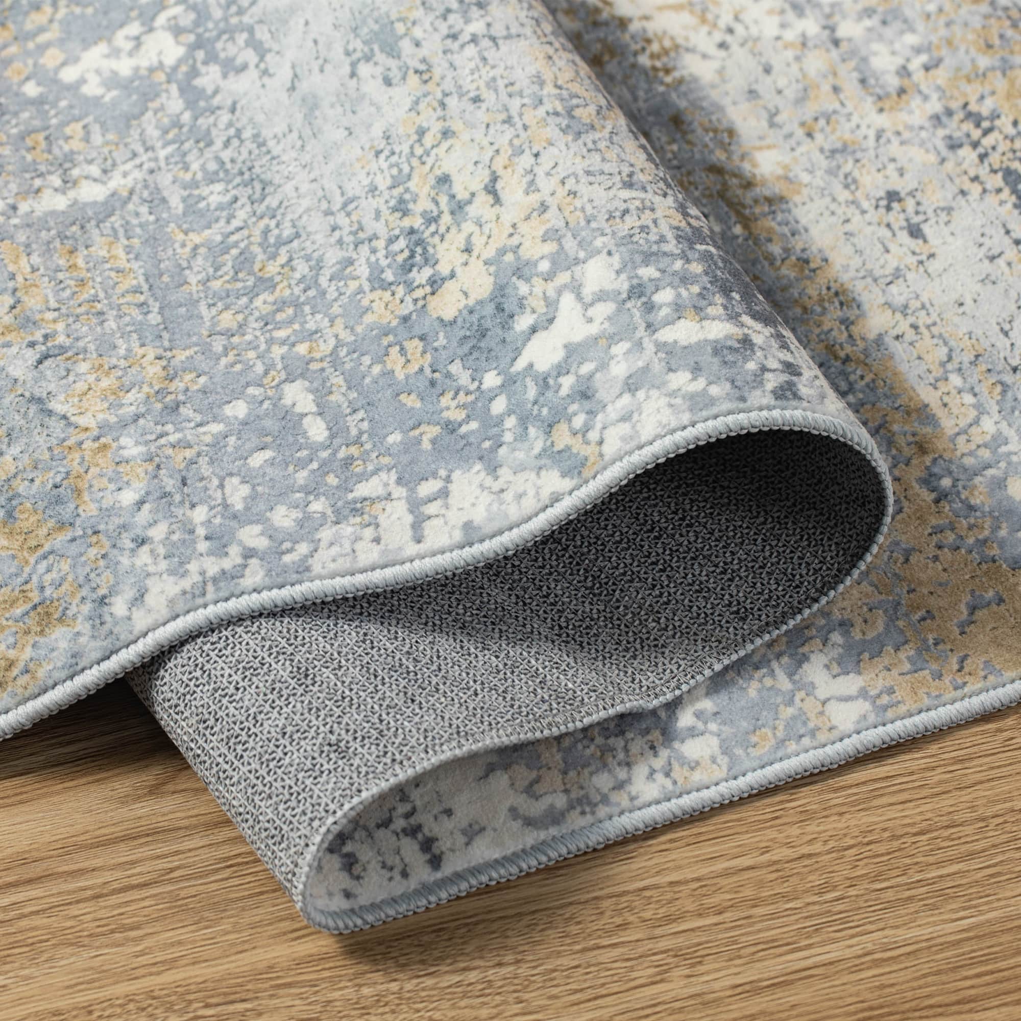 Glitzhome® 5ft. x 8ft. Gray, Ivory & Tan Abstract Area Rug